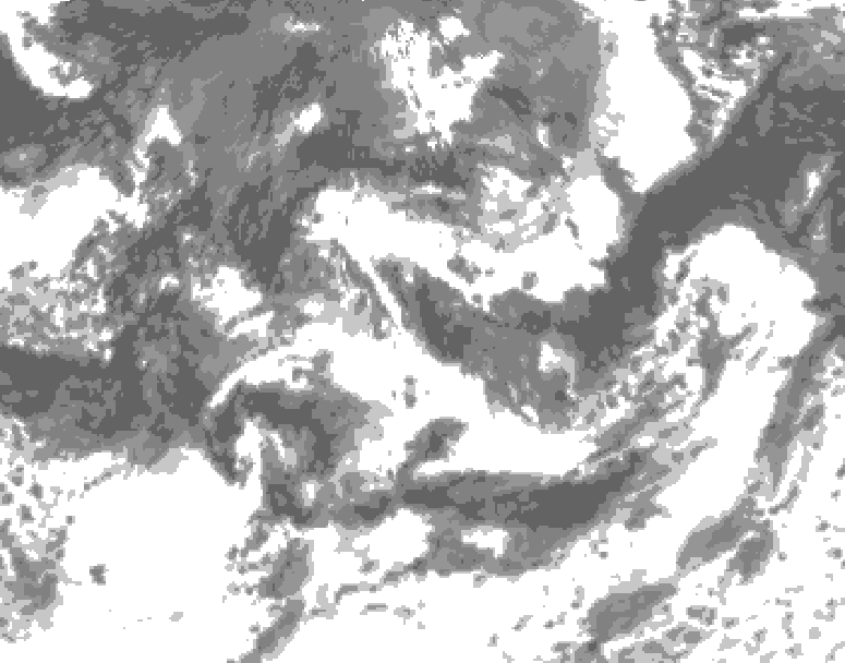 GDPS total cloud 030 hour forecast chart for Canada based on 2026/08/29 1200Z data