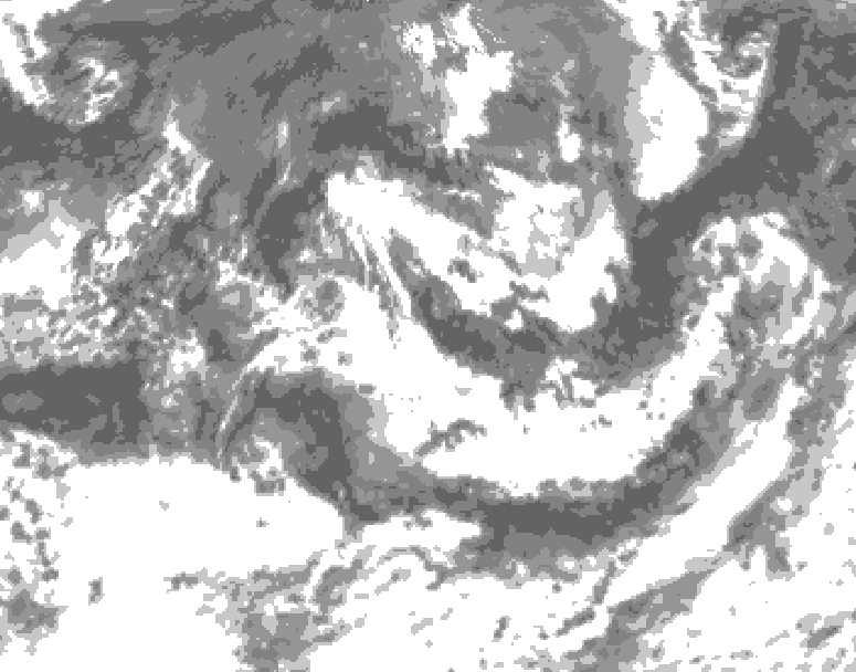 GDPS total cloud 036 hour forecast chart for Canada based on 2026/08/29 1200Z data