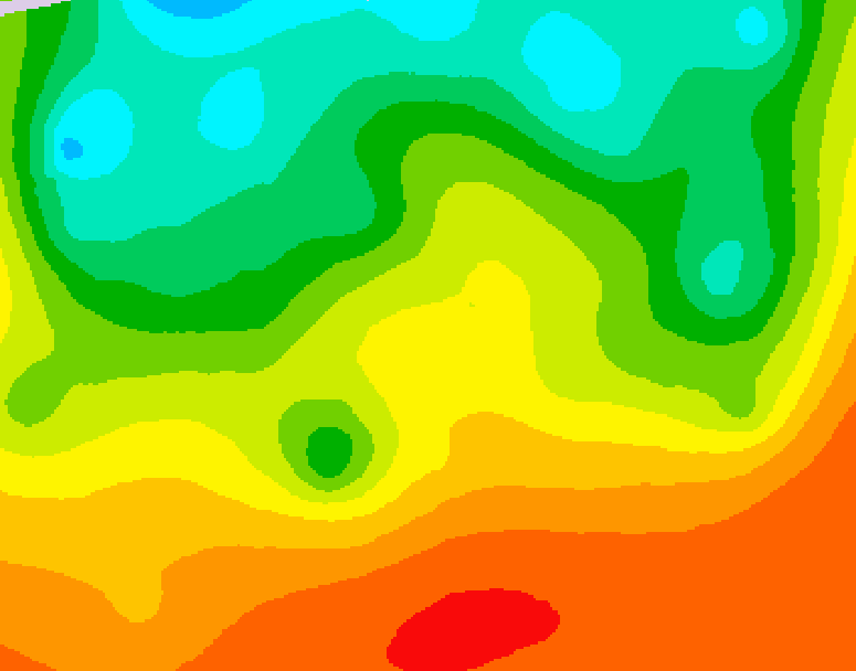 GDPS 500 millibar geopotential height 024 hour forecast chart for Canada based on 2026/08/30 1200Z data