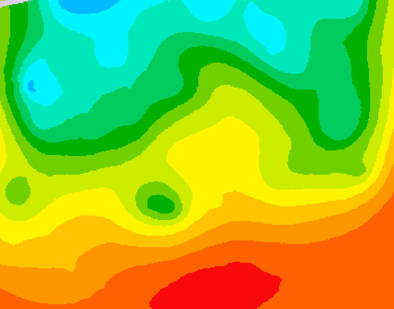 GDPS 500 millibar geopotential height 030 hour forecast chart for Canada based on 2026/08/30 1200Z data
