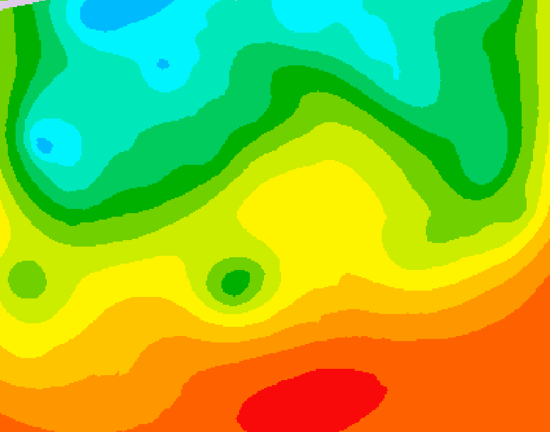 GDPS 500 millibar geopotential height 036 hour forecast chart for Canada based on 2026/08/30 1200Z data