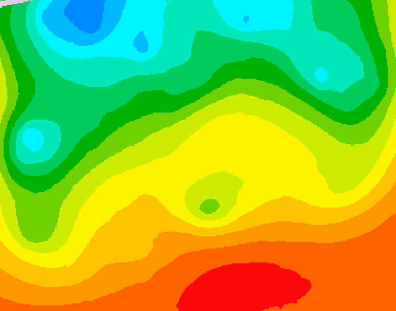 GDPS 500 millibar geopotential height 054 hour forecast chart for Canada based on 2026/08/30 1200Z data