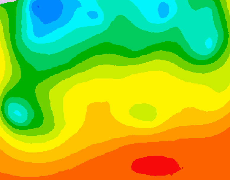 GDPS 500 millibar geopotential height 072 hour forecast chart for Canada based on 2026/08/30 1200Z data