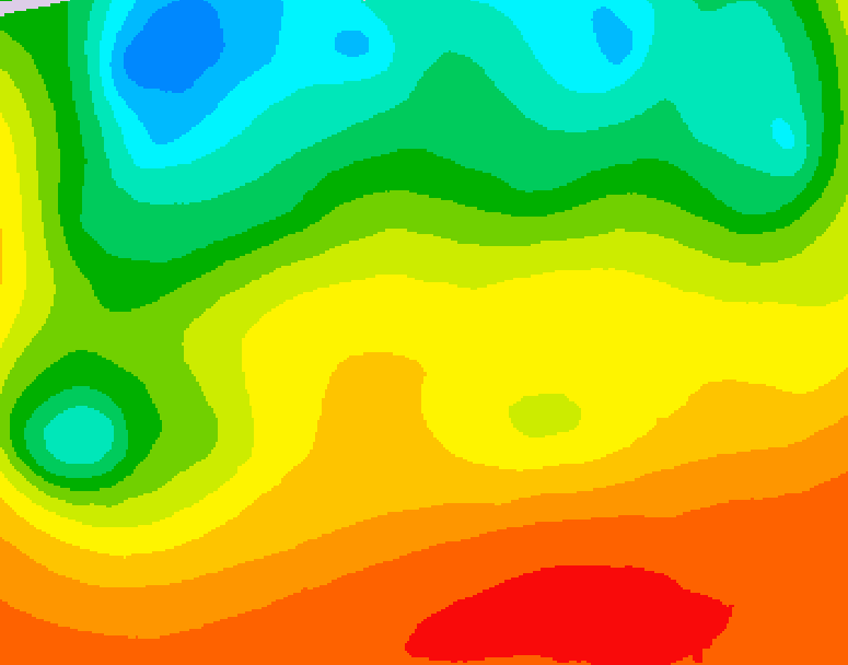 GDPS 500 millibar geopotential height 078 hour forecast chart for Canada based on 2026/08/30 1200Z data