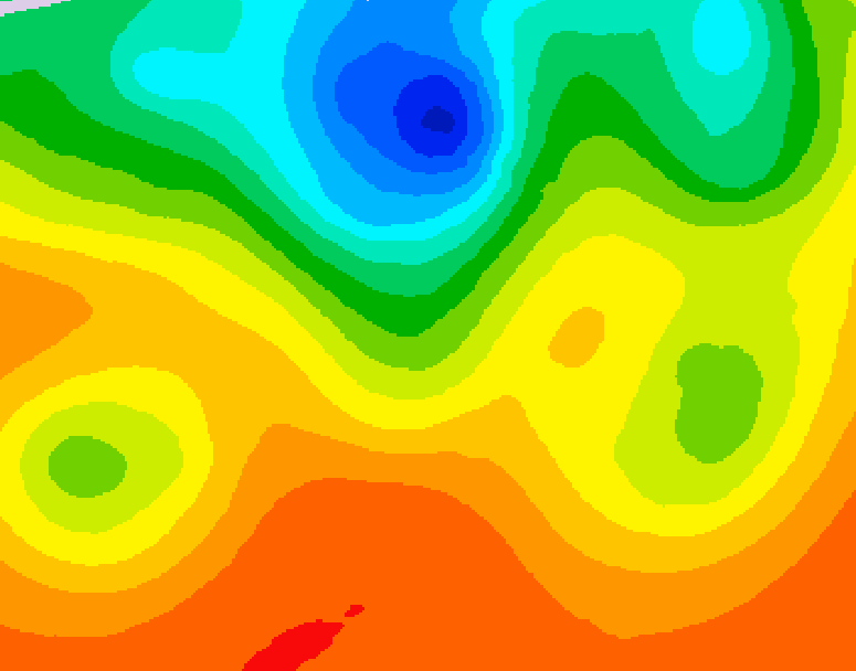GDPS 500 millibar geopotential height 150 hour forecast chart for Canada based on 2026/08/30 1200Z data