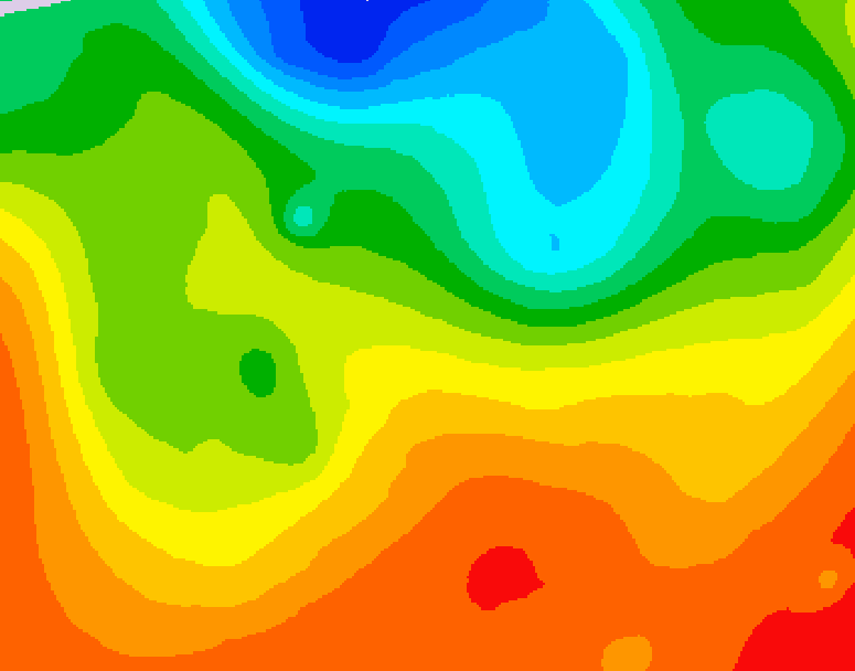 GDPS 500 millibar geopotential height 222 hour forecast chart for Canada based on 2026/08/30 1200Z data
