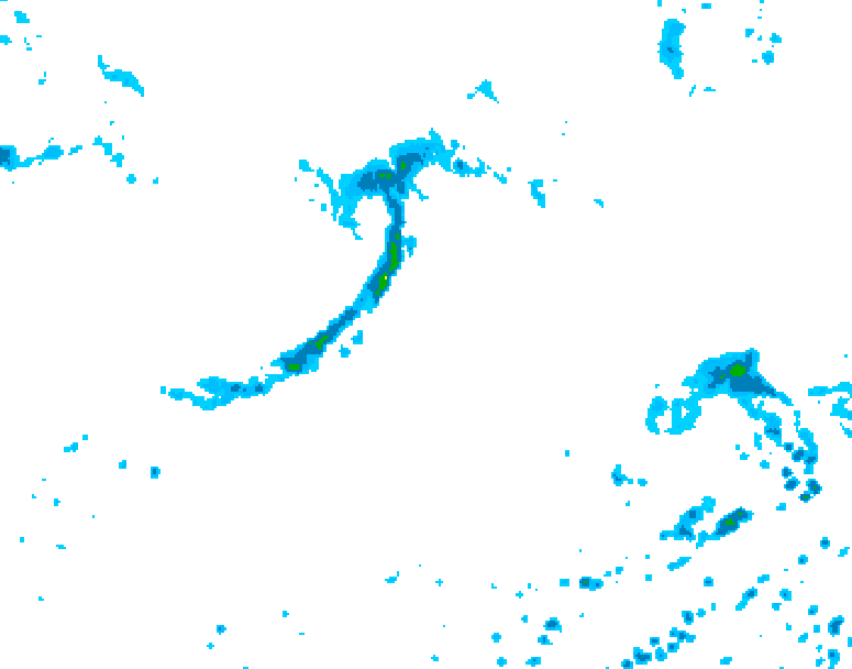 GDPS precipitation 126 hour forecast chart for Canada based on 2026/08/30 1200Z data
