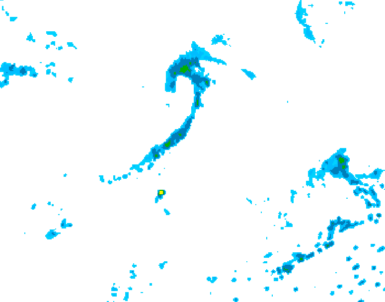 GDPS precipitation 132 hour forecast chart for Canada based on 2026/08/30 1200Z data