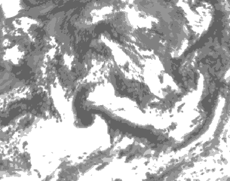 GDPS total cloud 036 hour forecast chart for Canada based on 2026/08/30 0000Z data