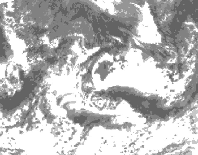 GDPS total cloud 072 hour forecast chart for Canada based on 2026/08/30 0000Z data