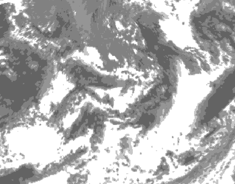 GDPS total cloud 192 hour forecast chart for Canada based on 2026/08/30 0000Z data