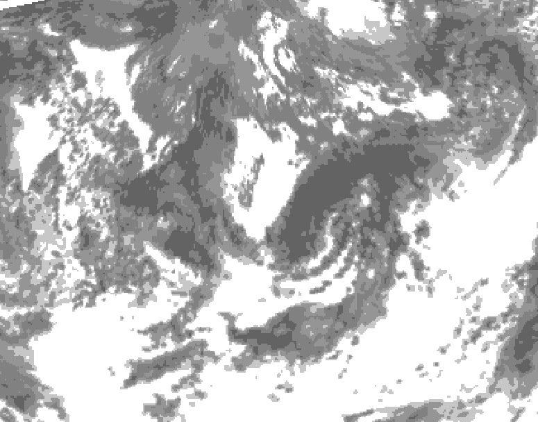 GDPS total cloud 240 hour forecast chart for Canada based on 2026/08/30 0000Z data