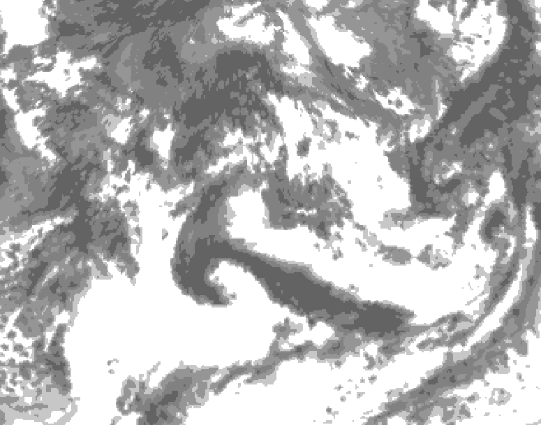GDPS total cloud 030 hour forecast chart for Canada based on 2026/08/30 1200Z data