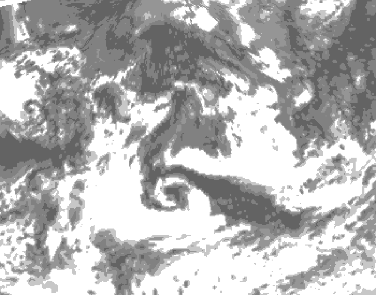 GDPS total cloud 042 hour forecast chart for Canada based on 2026/08/30 1200Z data