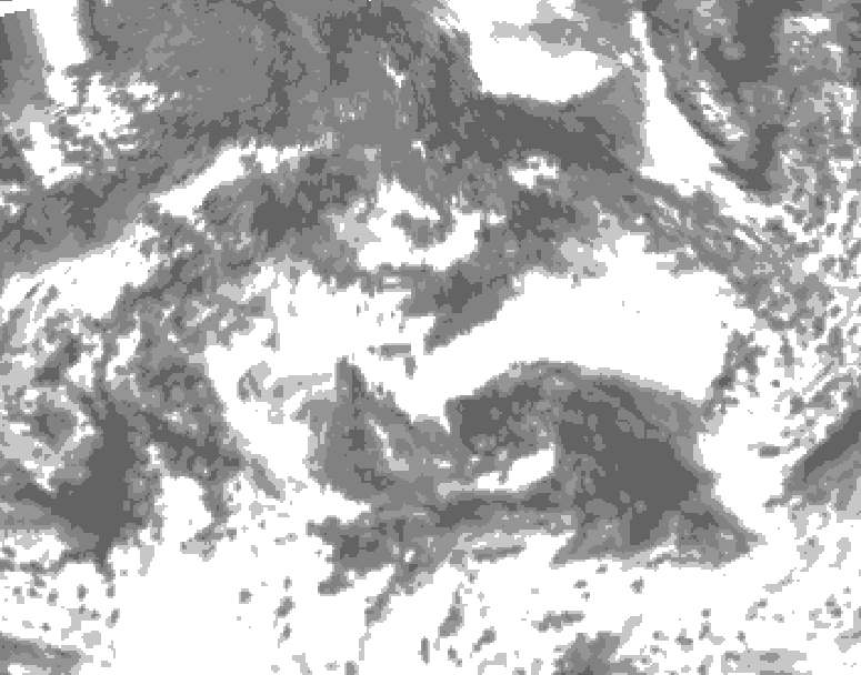 GDPS total cloud 072 hour forecast chart for Canada based on 2026/08/30 1200Z data