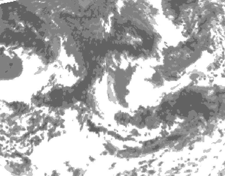 GDPS total cloud 120 hour forecast chart for Canada based on 2026/08/30 1200Z data