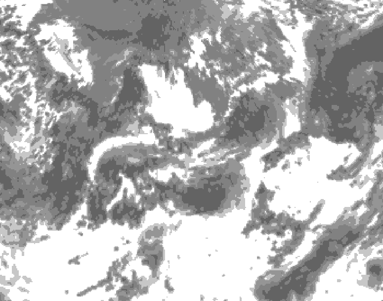 GDPS total cloud 210 hour forecast chart for Canada based on 2026/08/30 1200Z data