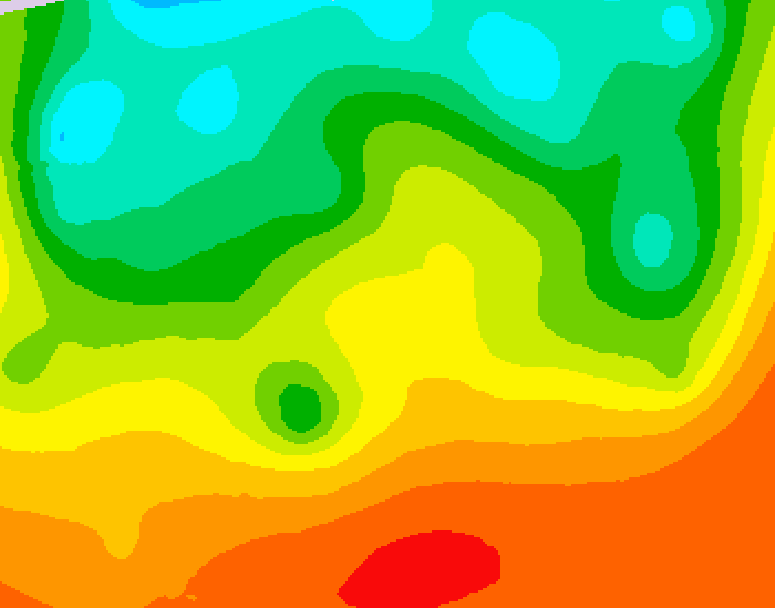 GDPS 500 millibar geopotential height 012 hour forecast chart for Canada based on 2026/08/31 0000Z data