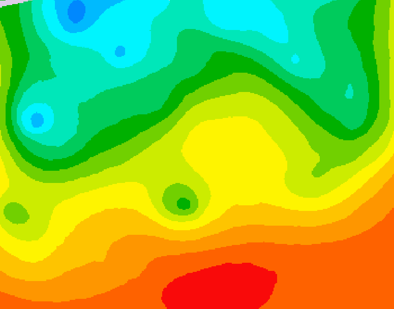 GDPS 500 millibar geopotential height 018 hour forecast chart for Canada based on 2026/08/31 1200Z data