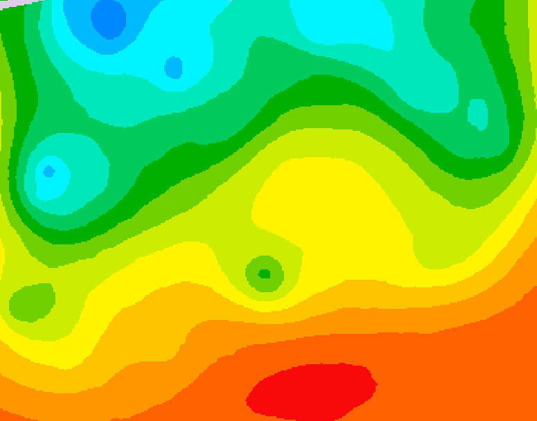 GDPS 500 millibar geopotential height 024 hour forecast chart for Canada based on 2026/08/31 1200Z data