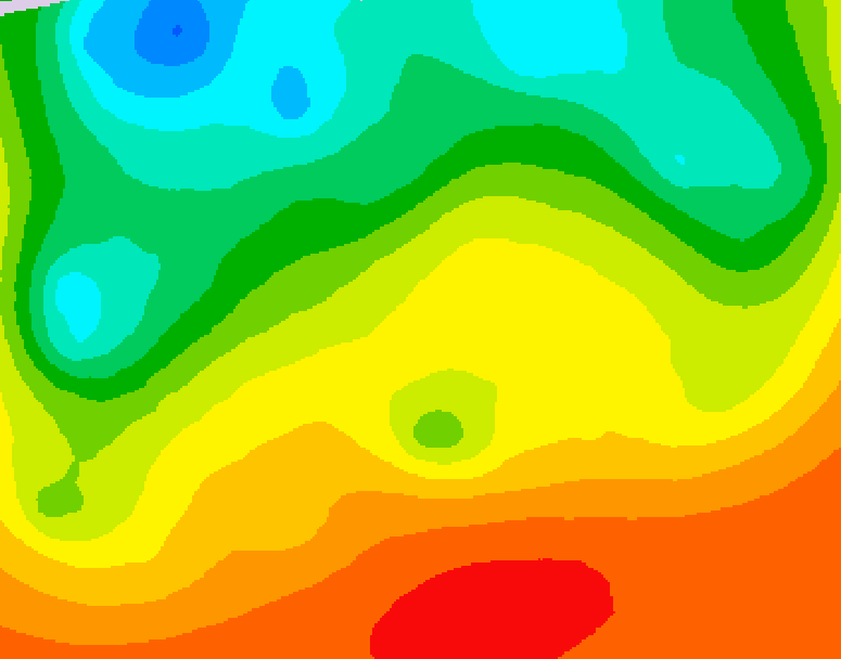 GDPS 500 millibar geopotential height 030 hour forecast chart for Canada based on 2026/08/31 1200Z data