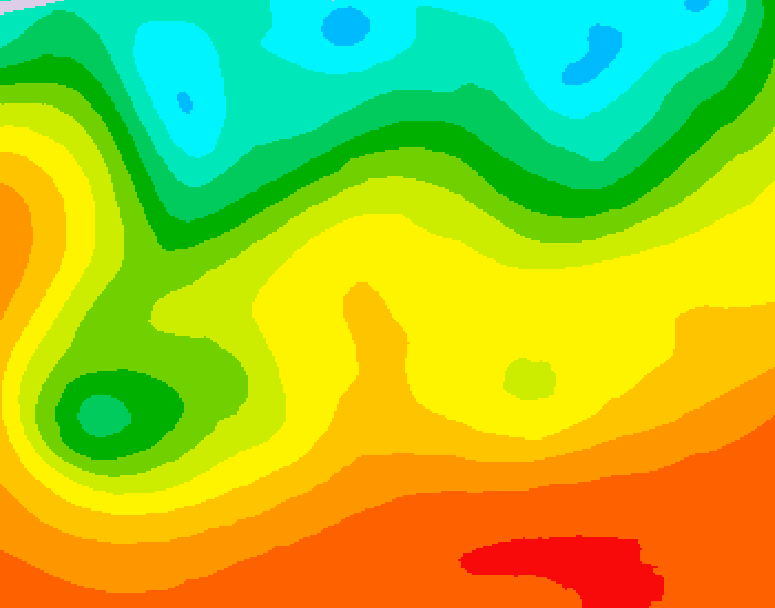 GDPS 500 millibar geopotential height 078 hour forecast chart for Canada based on 2026/08/31 1200Z data