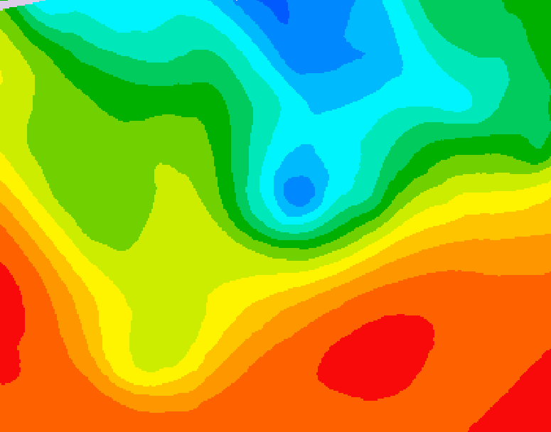 GDPS 500 millibar geopotential height 222 hour forecast chart for Canada based on 2026/08/31 1200Z data