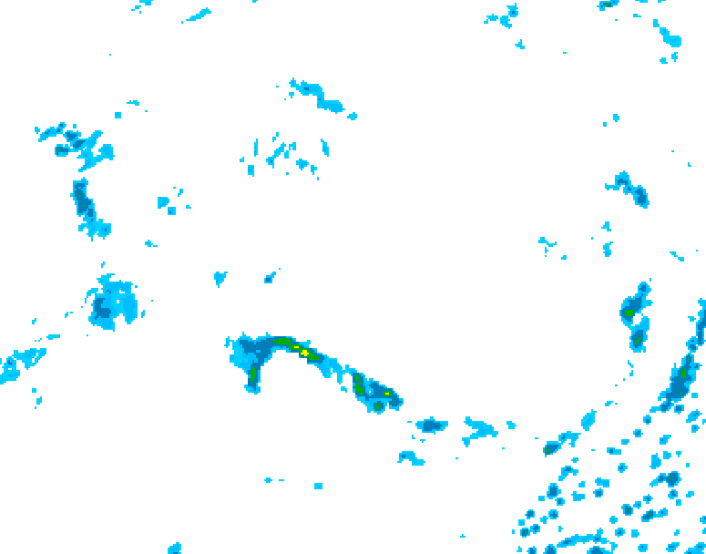 GDPS precipitation 012 hour forecast chart for Canada based on 2026/08/31 0000Z data