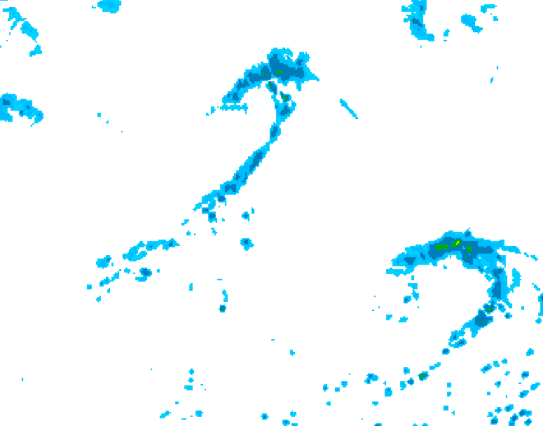 GDPS precipitation 120 hour forecast chart for Canada based on 2026/08/31 0000Z data