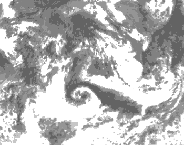 GDPS total cloud 024 hour forecast chart for Canada based on 2026/08/31 0000Z data