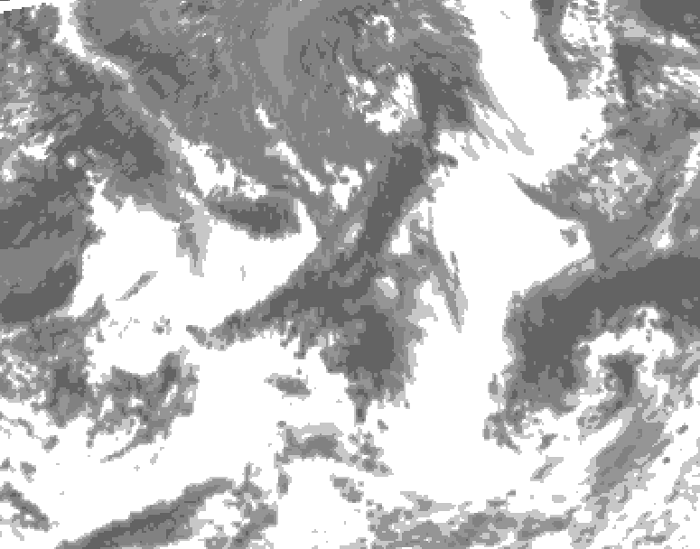 GDPS total cloud 144 hour forecast chart for Canada based on 2026/08/31 0000Z data