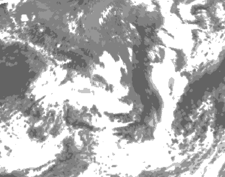 GDPS total cloud 168 hour forecast chart for Canada based on 2026/08/31 0000Z data