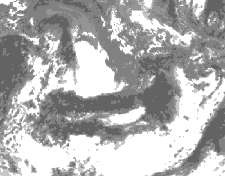 GDPS total cloud 234 hour forecast chart for Canada based on 2026/08/31 0000Z data