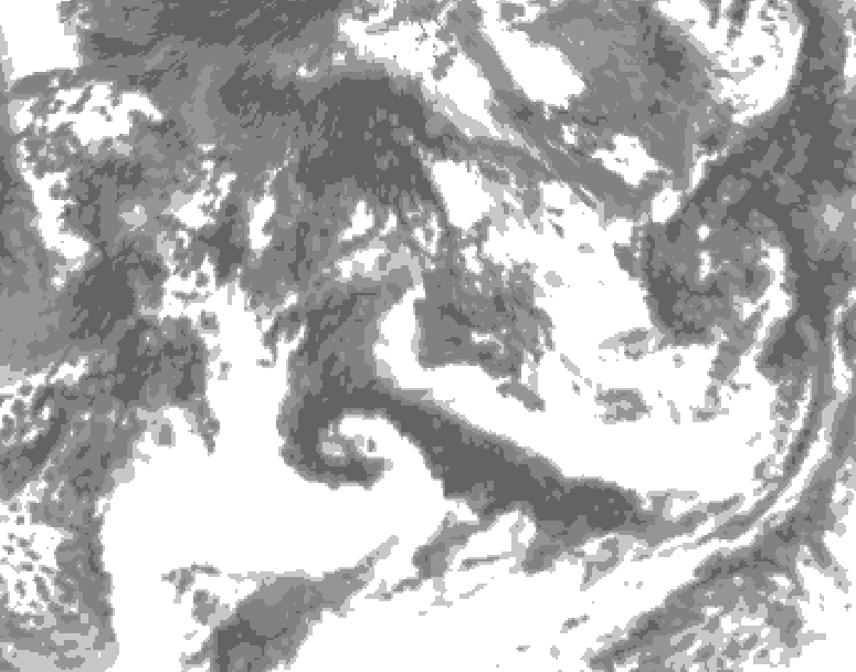 GDPS total cloud 006 hour forecast chart for Canada based on 2026/08/31 1200Z data