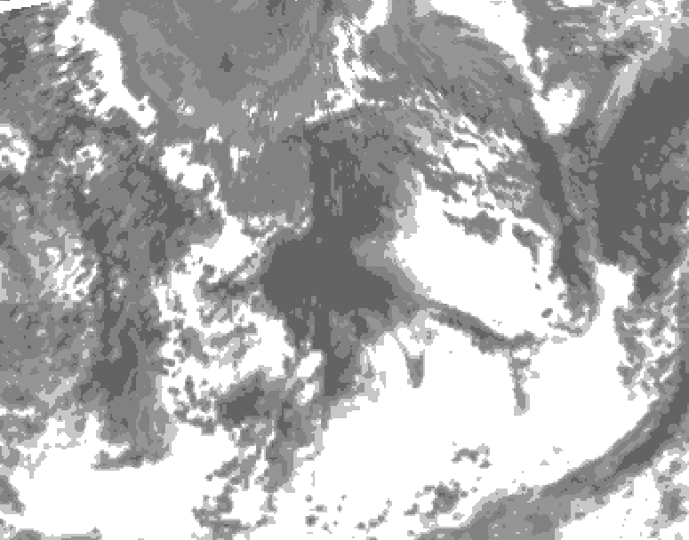 GDPS total cloud 186 hour forecast chart for Canada based on 2026/08/31 1200Z data