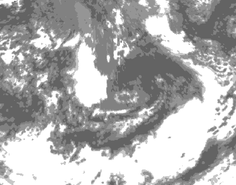 GDPS total cloud 222 hour forecast chart for Canada based on 2026/08/31 1200Z data