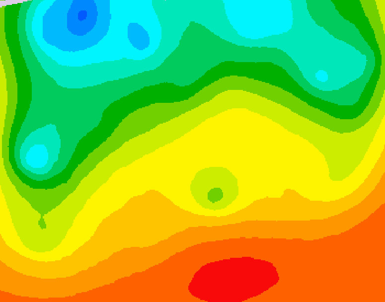 GDPS 500 millibar geopotential height 012 hour forecast chart for Canada based on 2026/09/01 1200Z data