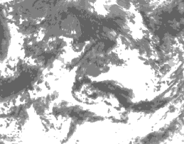 GDPS total cloud 006 hour forecast chart for Canada based on 2026/09/01 1200Z data
