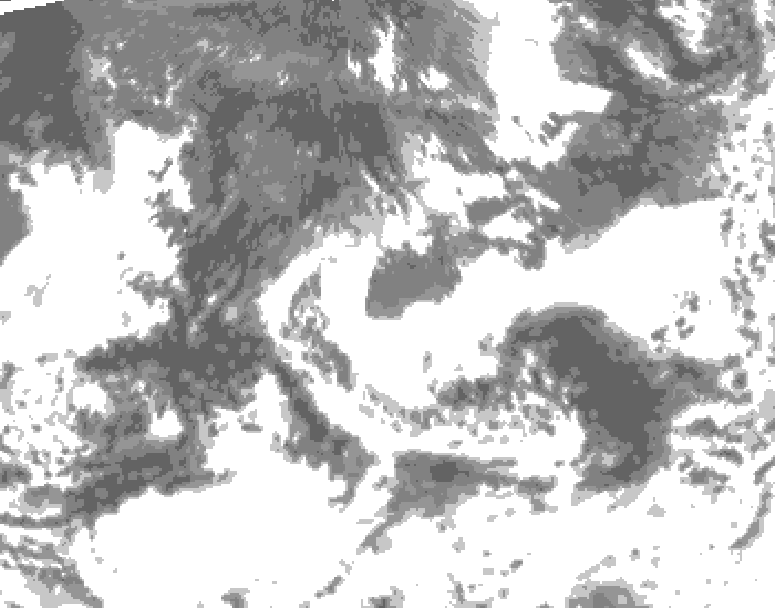 GDPS total cloud 018 hour forecast chart for Canada based on 2026/09/03 0000Z data