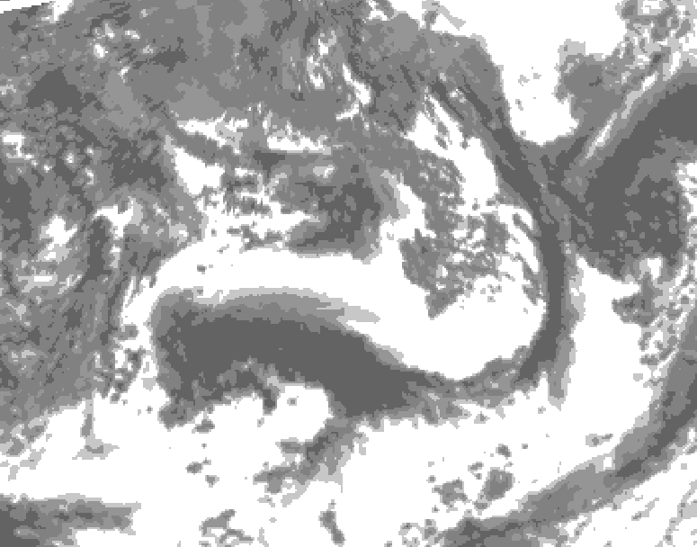 GDPS total cloud 126 hour forecast chart for Canada based on 2026/09/03 0000Z data