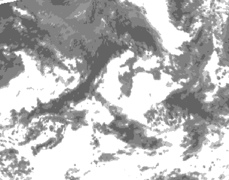 GDPS total cloud 018 hour forecast chart for Canada based on 2026/09/04 0000Z data