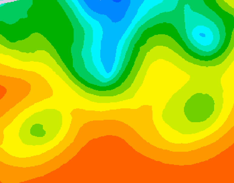 GDPS 500 millibar geopotential height 018 hour forecast chart for Canada based on 2026/09/05 0000Z data