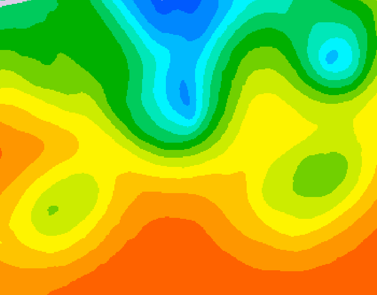 GDPS 500 millibar geopotential height 012 hour forecast chart for Canada based on 2026/09/05 1200Z data