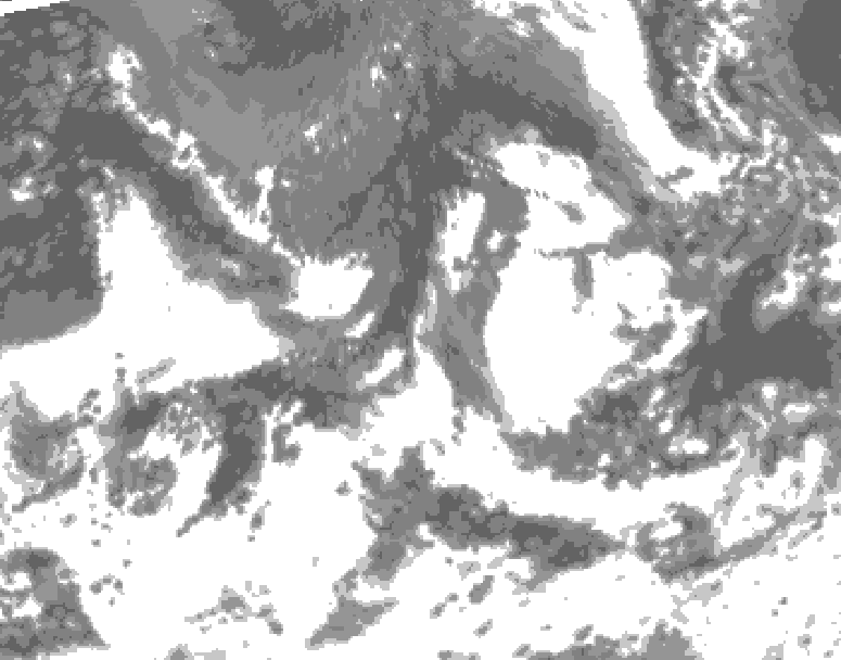 GDPS total cloud 012 hour forecast chart for Canada based on 2026/09/05 0000Z data