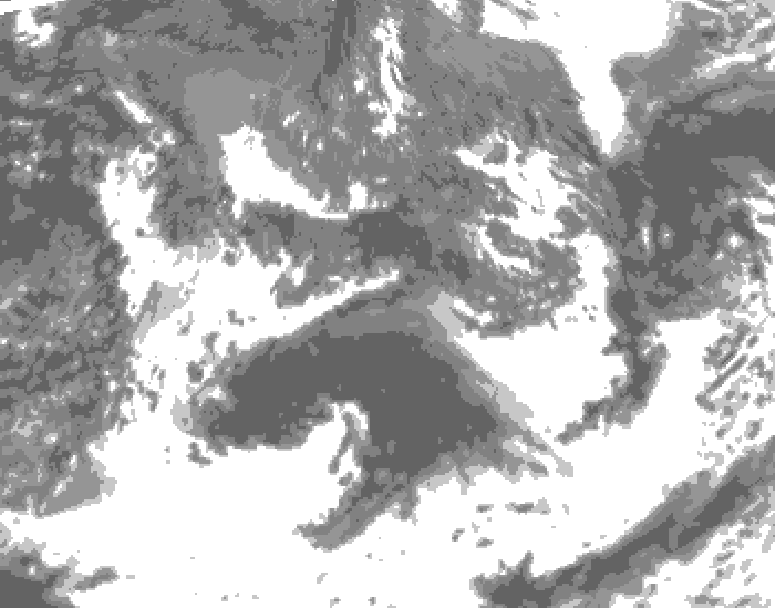 GDPS total cloud 084 hour forecast chart for Canada based on 2026/09/05 0000Z data