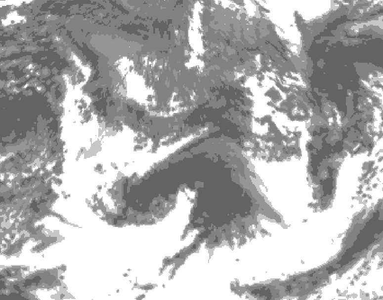 GDPS total cloud 090 hour forecast chart for Canada based on 2026/09/05 0000Z data