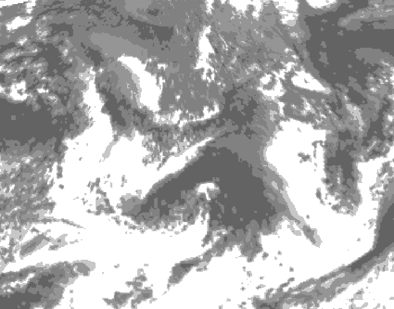 GDPS total cloud 096 hour forecast chart for Canada based on 2026/09/05 0000Z data