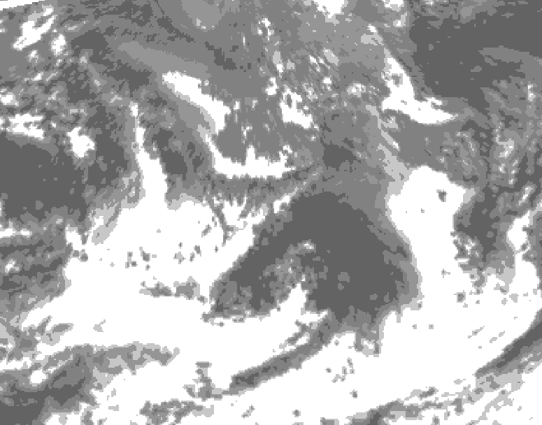 GDPS total cloud 102 hour forecast chart for Canada based on 2026/09/05 0000Z data