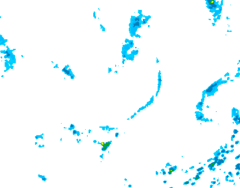 GDPS precipitation 018 hour forecast chart for Canada based on 2026/09/06 0000Z data