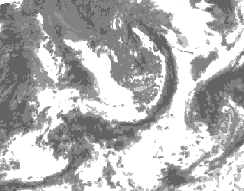 GDPS total cloud 030 hour forecast chart for Canada based on 2026/09/06 0000Z data